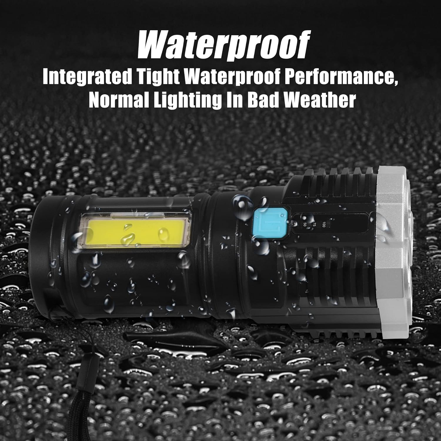 9370 Multifunctional Strong 4 LED Torch Light, Portable Rechargeable Flashlight Long Distance Beam Range 800 Lumens COB Light 4 Mode Emergency for Hiking, Walking, Camping (4 LED Torch) 9370 Multifunctional Strong 4 LED Torch Light, Portable Rechargeable Flashlight Long Distance Beam Range 800 Lumens COB Light 4 Mode Emergency for Hiking, Walking, Camping (4 LED Torch)